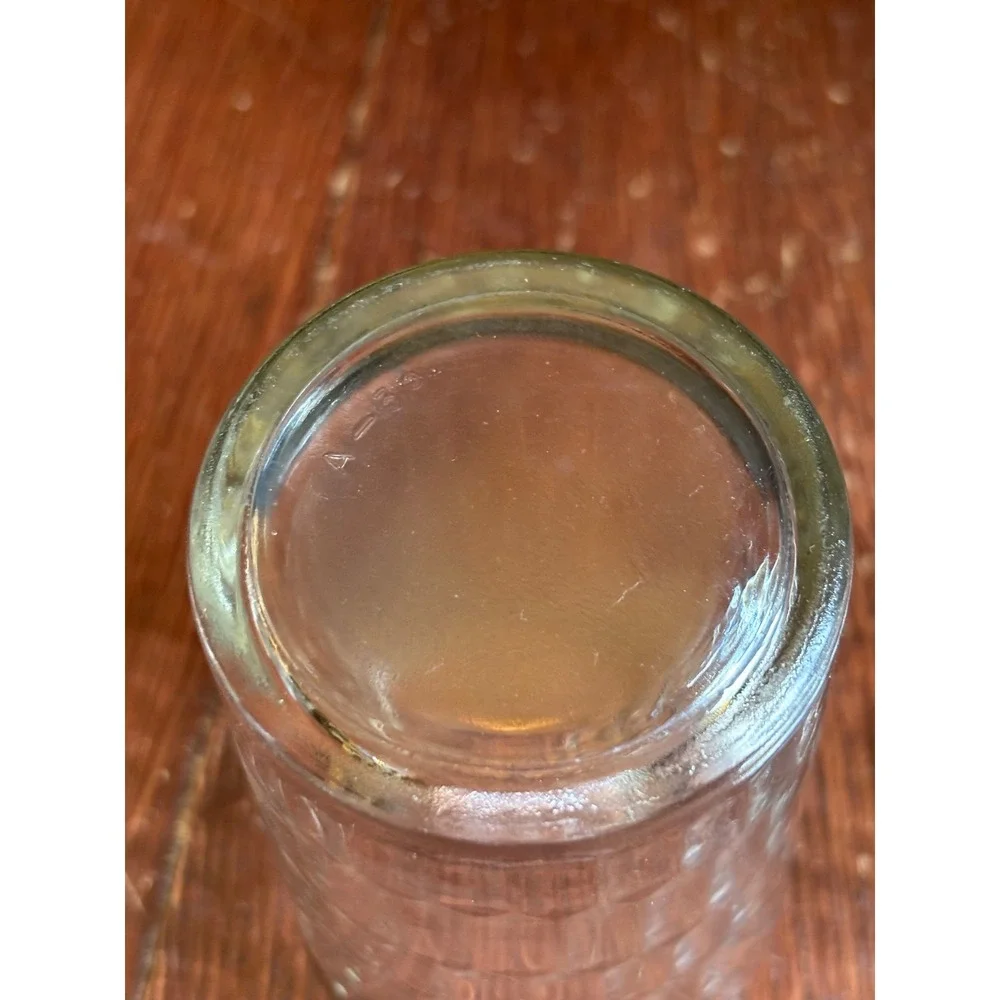 Vintage Clear Optic Honeycomb Juice Glass Set of 2 Small Tumblers